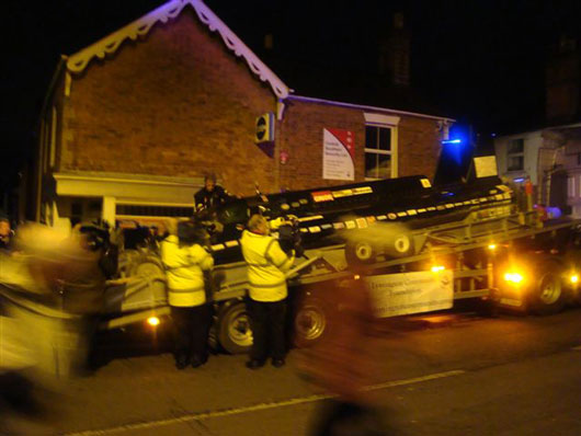 The British Steam Car at the switch on of the Lymington Christmas lights